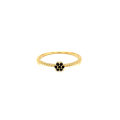 New Arrival Fashion Jewelry 925 Silver Gold Plating Flower Design Ring